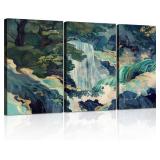3pc Canvas Art, Waterfall Poster, 16x24