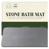 23" x 15" Diatomite Stone Bath Mat, 23" x 15", Dar