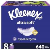 Kleenex Ultra Soft Facial Tissues, 8 Pack ***BOX D
