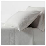 Queen 250TC Organic Percale Sheet Set Gray