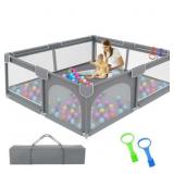 $120 71" x 59" x 27" Ucradle Baby Playpen, (Gray)