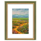 12x16 12x16 Ornate Picture Frame, Green Gold