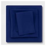 Microfiber Solid Sheet Set Sapphire, Twin