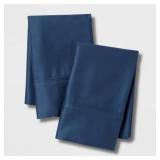Solid Perf. 400 TC Pillowcase Set Blue