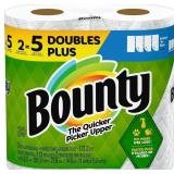 (x3) Bounty Paper Towels, 2 Double Plus Rolls, Whi