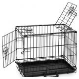 Petmate 19 Inch Double Door Dog Crate Black