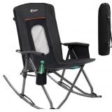 Mesh back PORTAL Oversized Folding Rocking Chair,