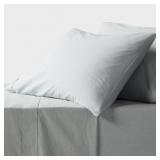 Queen Organic Percale Sheet Set - Blue