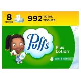 Puffs Plus Lotion Facial Tissues, 8 Pack