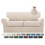 Turquoize 3 Pc Sofa Cover for 2 Cushion, Beige