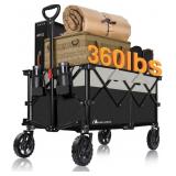 Moon Lence Folding Wagon Cart, All-Terrain