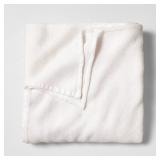King Micro Waffle Bed Blanket White