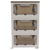 $120 CDQL Folding Storage Box Bin with Wheels