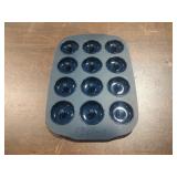 (x5) 9 Cavity Non-Stick Mini Donut Pan, Blue (x5) 9 Cavity Non-Stick Mini Donut Pan, Blue