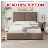 $170 UPHOLSTERED BED - QUEEN SIZE - NATURAL PERFOR