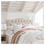 $106 ADJUSTABLE HEIGHT HEADBOARD WITH LINEN UPHOLS