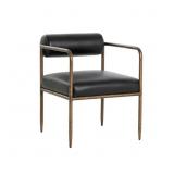 $1059 AJANI DINING ARMCHAIR - TAN LEATHER