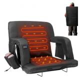 PORTABLE HEATED STADIUM SEAT BLEACHER SEAT WITH BA