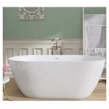 55  X 28  FREESTANDIG SOAKING BATHTUB ACRYLIC