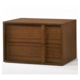BERLIN WALNUT TWO-DRAWER NIGHTSTAND