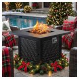 FIRE PITS OUTDOOR GAS FIRE PIT, 50,000 BTU STEEL F