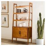 $420 ANGELITH 36"W LADDER STORAGE SHELF BOOKCASE W