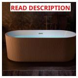 $979 PAVANJIT 67" X 32" FREESTANDING ACRYLIC BATHT