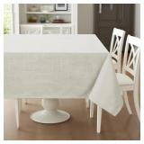 PREMIUM LINEN TEXTURED SOLID TABLE CLOTHS SPILL-PR