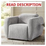 $1020 *WHITE* AEGEAN MODERN CHENILLE DUAL MOTOR PO