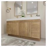 $1760 72" FREESTANDING DOUBLE BATHROOM VANITY SET