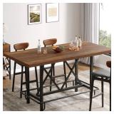 $215 COUNTER HEIGHT BAR TABLE, 62.99" LONG PUB BAR