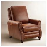 $949 ANDRENA GENUINE LEATHER RECLINER WITH NAILHEA