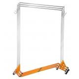 $153 Z RACK, INDUSTRIAL GRADE Z BASE GARMENT RACK,