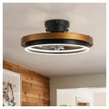 $238 FARMHOUSE CEILING FAN WITH LED LIGHT FANDELIE