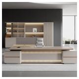 $3700 78.74"MODERN ADMINISTRATIVE L-SHAPED GRAY PA