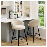 $116 UPHOLSTERED COUNTER STOOL WITH METAL FRAME