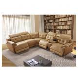 $3170 POWER RECLINING LEATHER CORNER RECLINER SOFA