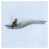 LOTUS BRANCH CAT SHELF - WALL-MOUNTED WOOD CAT FUR
