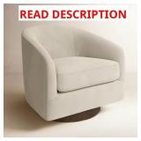 UPHOLSTERED SWIVEL BARREL CHAIR