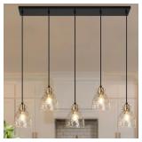 $350 ALMINE 5 - LIGHT KITCHEN ISLAND LINEAR PENDAN