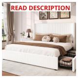 $270 UPHOLSTERED CORDUROY BED