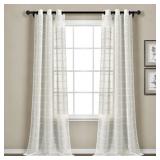 FARMHOUSE TEXTURED SHEER POLYESTER SHEER CURTAIN P