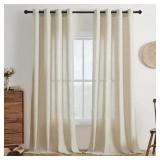 DRAYCOTT LIGHT FILTERING SEMI-SHEER FAUX-LINEN GRO