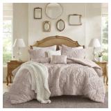 MONA 5 PIECE SCULPTED JACQUARD COMFORTER SET