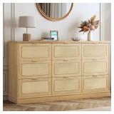 $197 9-DRAWER BOHO WOOD CHEST OF DRAWER 60" WIDE R