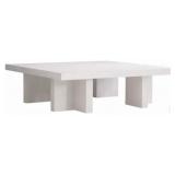 BLYTHE SANDBLASTED WHITE COCKTAIL TABLE