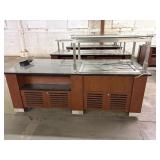 APPRX 8FTX43INX34IN WALNUT WOOD BLACK GRANITE TOP