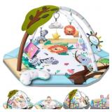BABY GYM PLAY MAT, 8-IN-1 TUMMY TIME MAT & BALL PI