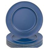 MAONAME BLUE CHARGER PLATES, 13' PLASTIC ROUND CHA