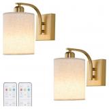 GOLD RECHARGEABLE BATTERY OPERATED WALL SCONCES SE